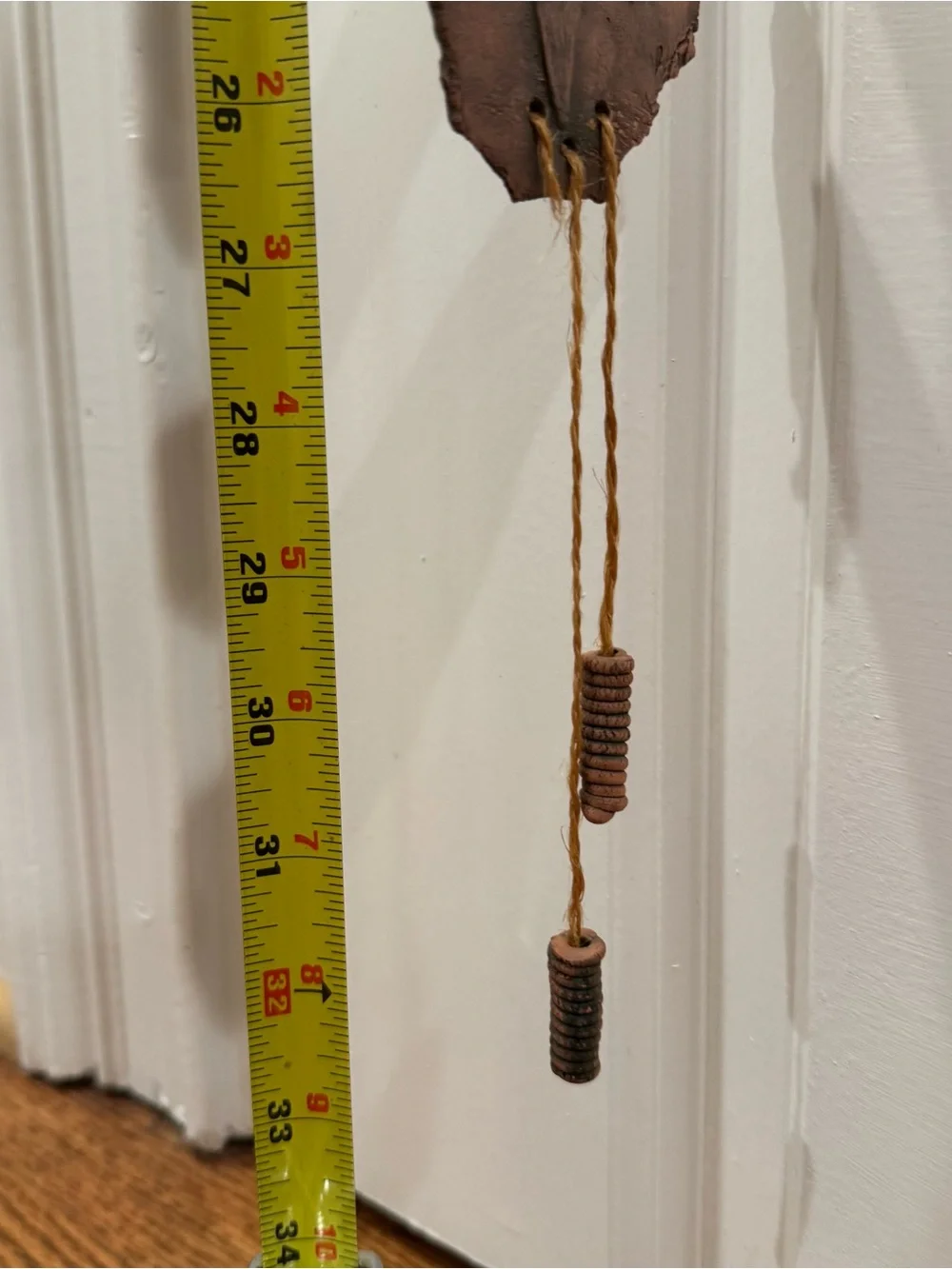 Handcrafted Brown Clay Hummingbird Wall Hanging - Rustic Home Wall Decor
